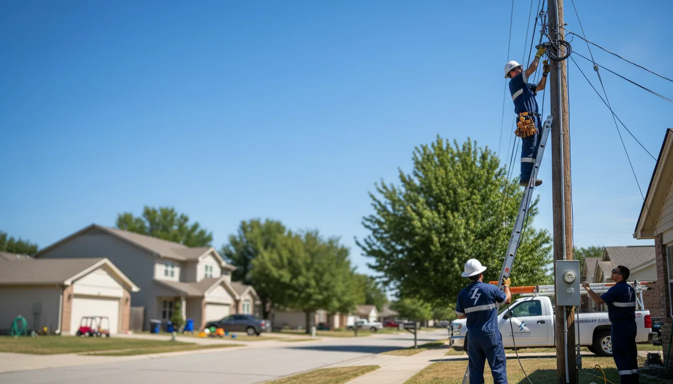 Residential electrician providing installation services in Okarche, OK